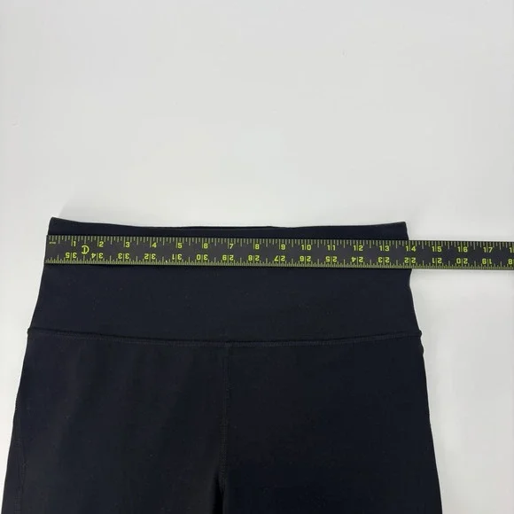 Athleta Horizon Scallop Capri Leggings Black Womens Medium Stretch High Waist - Picture 5 of 7